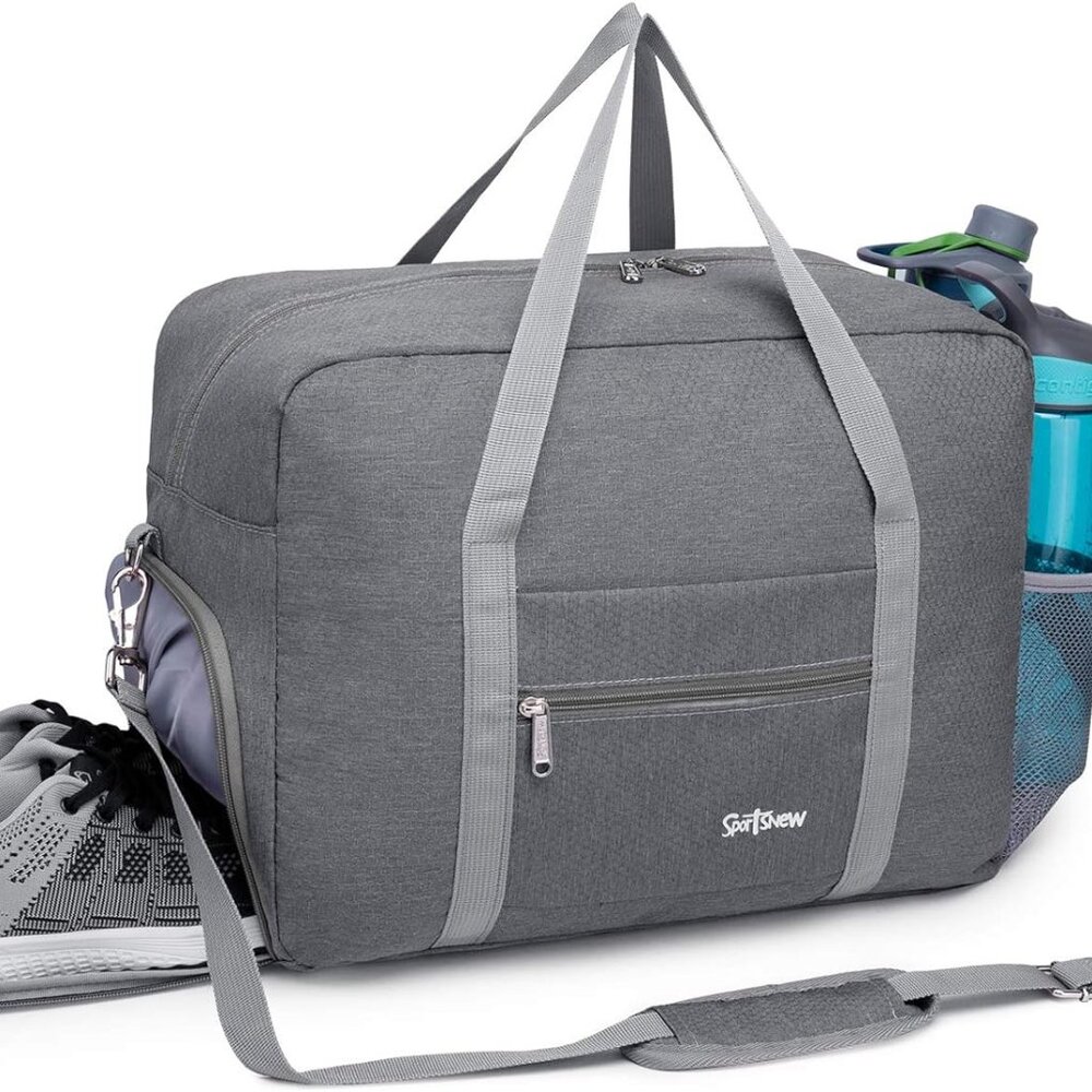 Sports Gym Bag with Wet Pocket & Shoes Compartment, Travel Duffel Bag